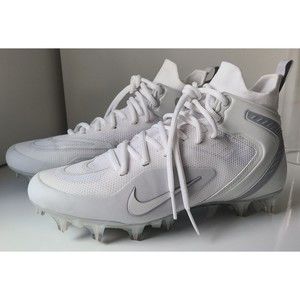 Nike Alpha Huarache 8 Elite Lacrosse Cleats White Unisex Size M8🥍 W9.5